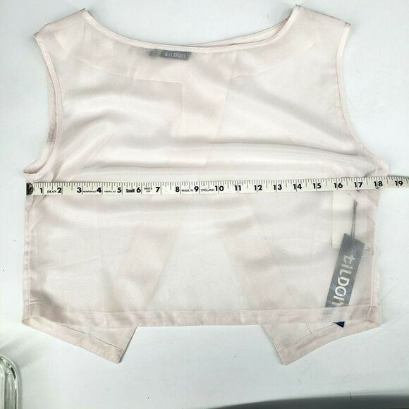 Tildon Top shirt Sheer Open Back Boxy - Picture 9 of 11